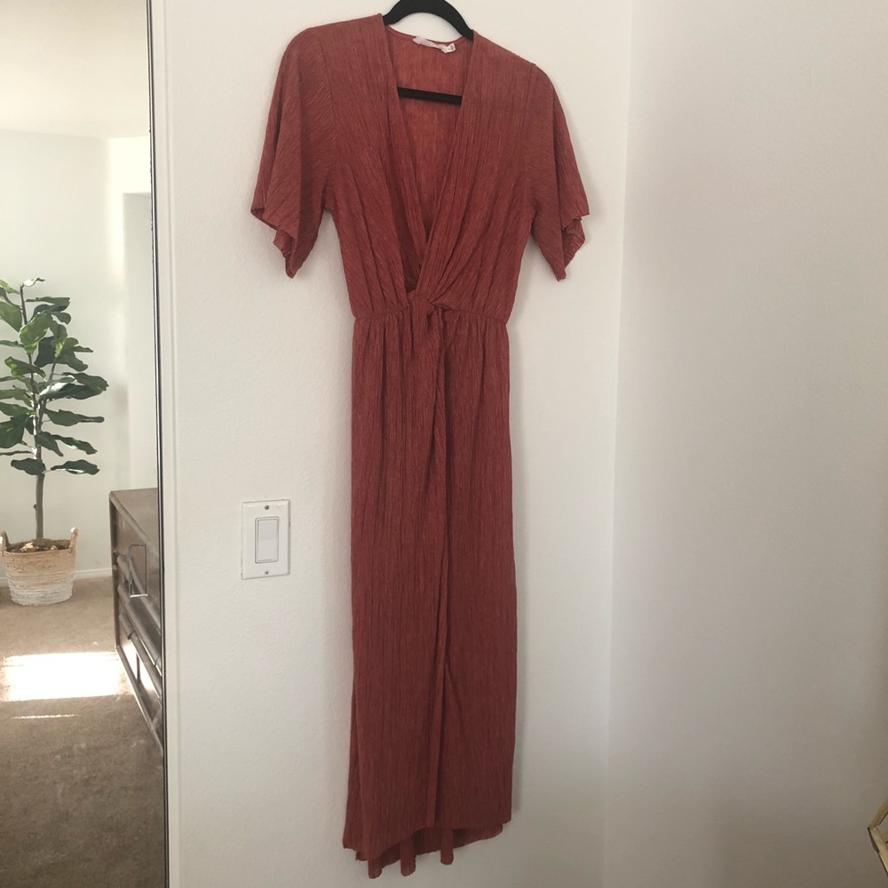 Rust Midi Dress